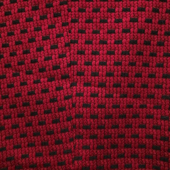 VTG Krizia Italian Blazer Jacket Sz12 Red Wool Tweed Double Breasted Peacoat USA - Picture 13 of 16